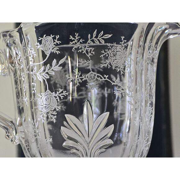 Vintage Creamer & Open Sugar Bowl in Fostoria Chintz Pattern, Pristine Condition - Picture 6 of 10